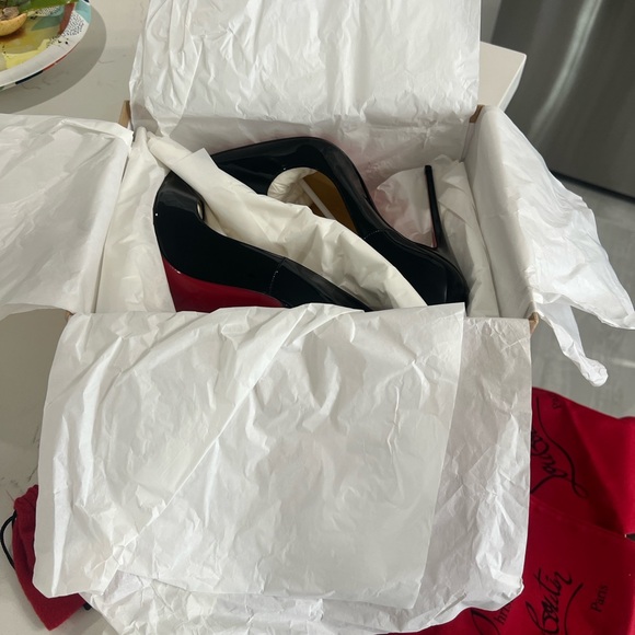 Christian Louboutin Black Patent Leather Heels - Picture 7 of 7